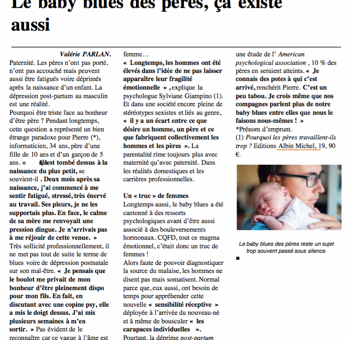 Mon interview dans Ouest France cette semaine